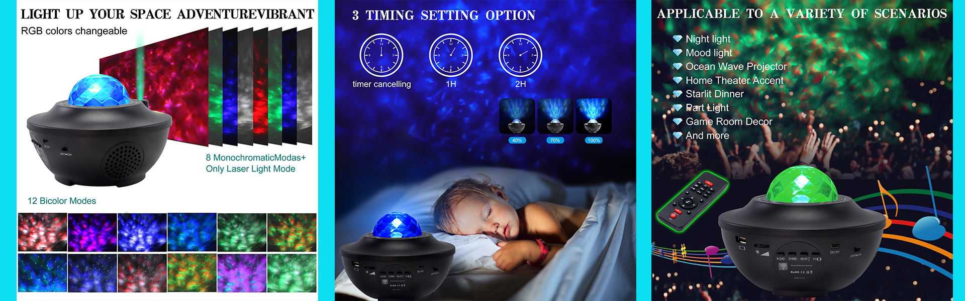 Light String Light, Starry Projector, 3D Night Light,Xingan Xian Yixing Electronics Co., Ltd.